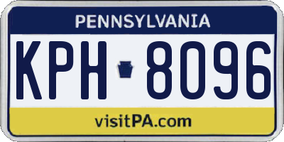 PA license plate KPH8096