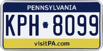 PA license plate KPH8099