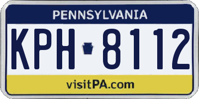 PA license plate KPH8112