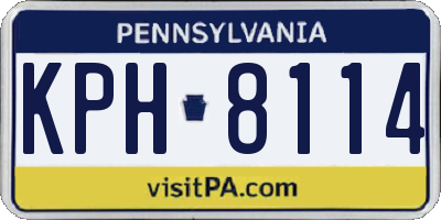 PA license plate KPH8114