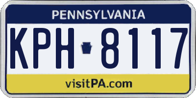 PA license plate KPH8117