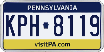 PA license plate KPH8119