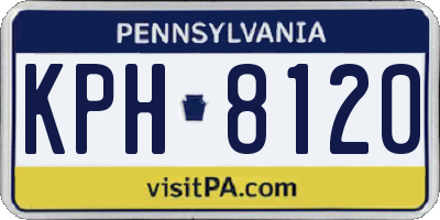 PA license plate KPH8120