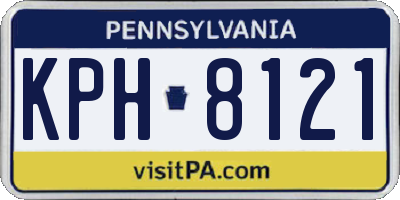 PA license plate KPH8121