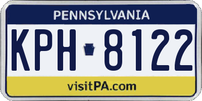 PA license plate KPH8122