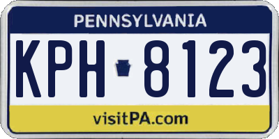 PA license plate KPH8123