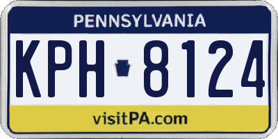 PA license plate KPH8124