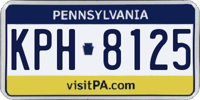 PA license plate KPH8125