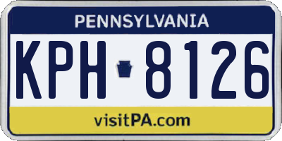 PA license plate KPH8126