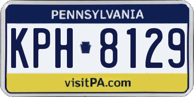PA license plate KPH8129