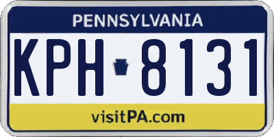PA license plate KPH8131