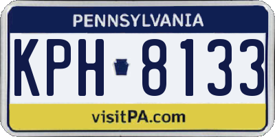 PA license plate KPH8133