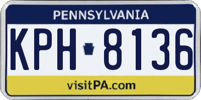 PA license plate KPH8136