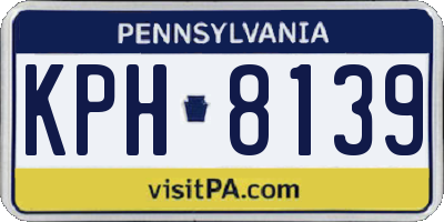 PA license plate KPH8139