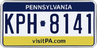 PA license plate KPH8141