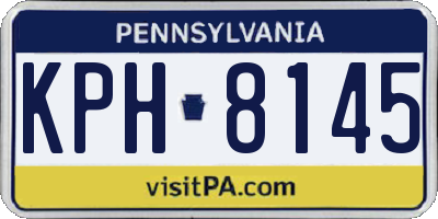 PA license plate KPH8145