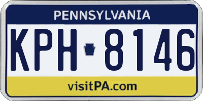 PA license plate KPH8146