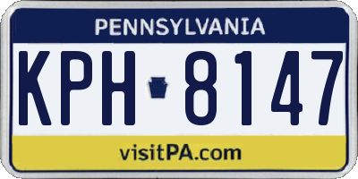 PA license plate KPH8147