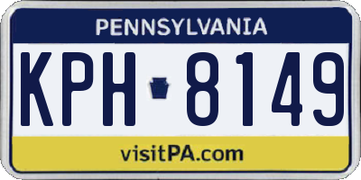 PA license plate KPH8149