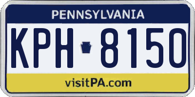 PA license plate KPH8150