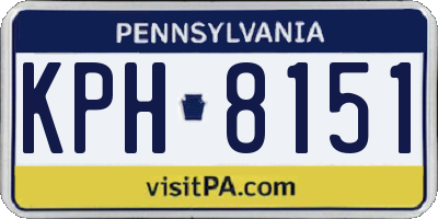 PA license plate KPH8151