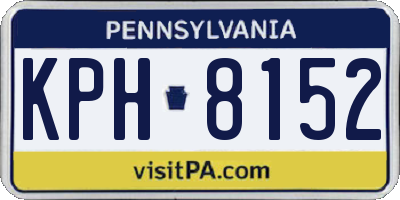 PA license plate KPH8152