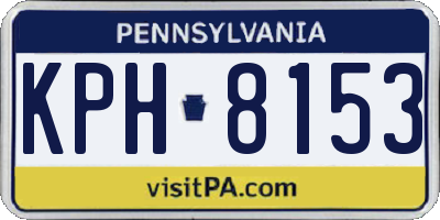 PA license plate KPH8153