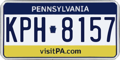 PA license plate KPH8157