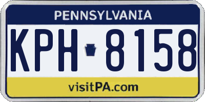 PA license plate KPH8158