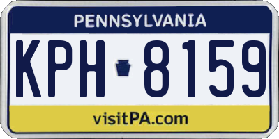 PA license plate KPH8159