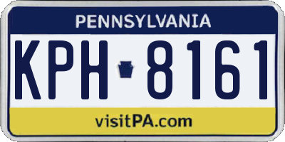 PA license plate KPH8161