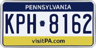 PA license plate KPH8162