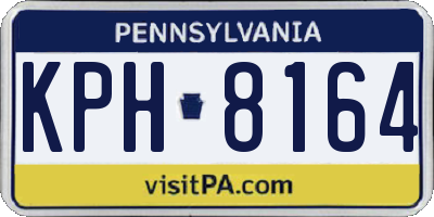 PA license plate KPH8164