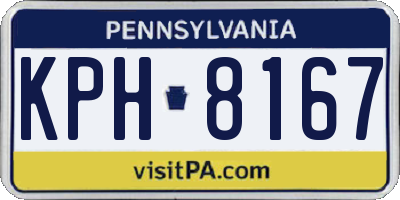 PA license plate KPH8167