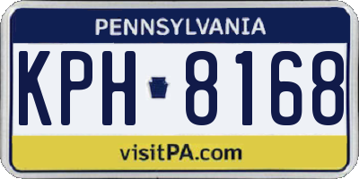 PA license plate KPH8168