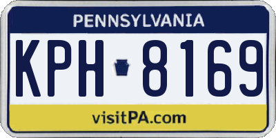 PA license plate KPH8169