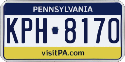 PA license plate KPH8170
