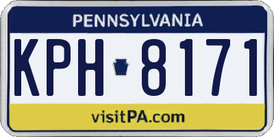 PA license plate KPH8171