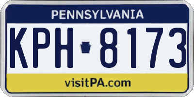 PA license plate KPH8173