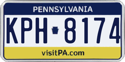 PA license plate KPH8174