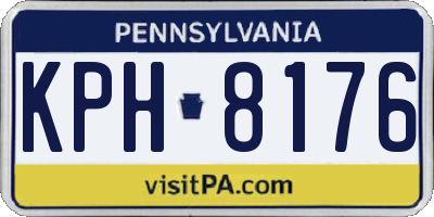 PA license plate KPH8176