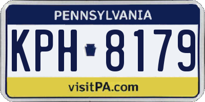 PA license plate KPH8179