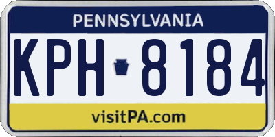 PA license plate KPH8184
