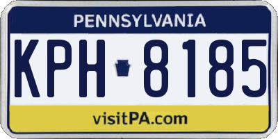 PA license plate KPH8185