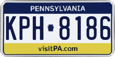 PA license plate KPH8186