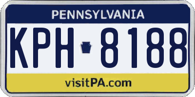 PA license plate KPH8188