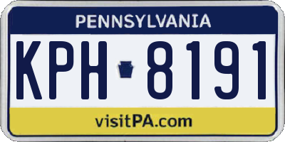 PA license plate KPH8191