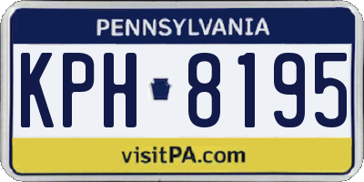 PA license plate KPH8195