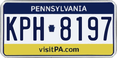 PA license plate KPH8197