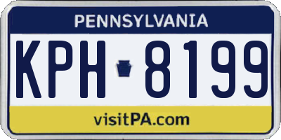 PA license plate KPH8199